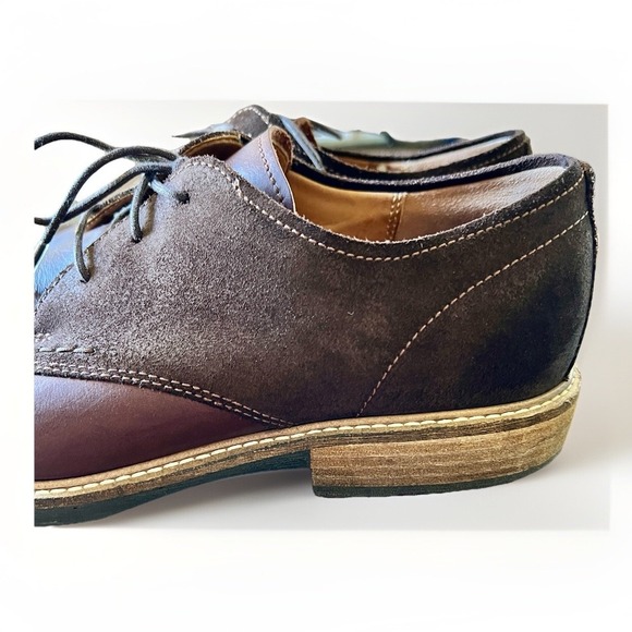 ECCO Kenton Plain Toe Oil Nubuck Leather Two-Tone Oxford Shoe Mens Sz 45/11-11.5 main image 7